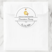 Eenvoudige zelfgemaakte kaneel geïnfundeerde Honey Ronde Sticker (Tas)