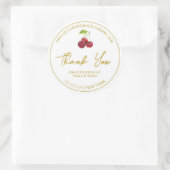 Eenvoudige zelfgemaakte kersenjam bedankt label (Tas)