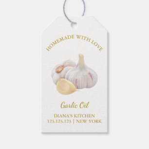 Eenvoudige zelfgemaakte knoflookolie Hang Label l  Cadeaulabel
