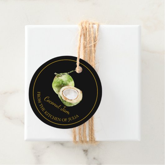 Eenvoudige zelfgemaakte kokosnoot Jam Hang Label l (In situ)