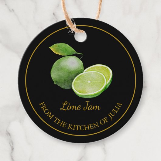 Eenvoudige zelfgemaakte Limoen Jam Hang Label l Zw (Voorkant)