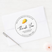 Eenvoudige zelfgemaakte Mango Jam Dank u Label (Envelop)