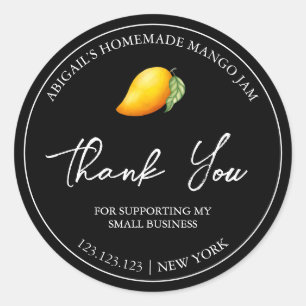 Eenvoudige zelfgemaakte Mango Jam Dank u Label