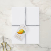 Eenvoudige zelfgemaakte Mango Jam Hang Label l Wit Cadeaulabel (Met Touw)