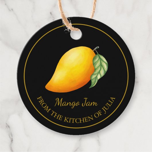 Eenvoudige zelfgemaakte Mango Jam Hang Label l Zwa (Voorkant)