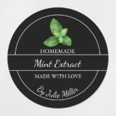 Eenvoudige zelfgemaakte Mint Extract Kleeflabel Labels (Design 2)