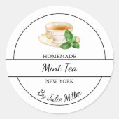 Eenvoudige zelfgemaakte Mint Tea Label (Voorkant)