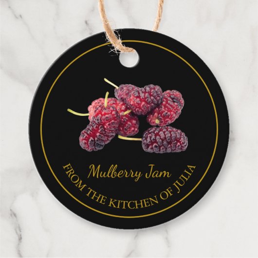 Eenvoudige zelfgemaakte Mulberry Jam Hang Label (Voorkant)