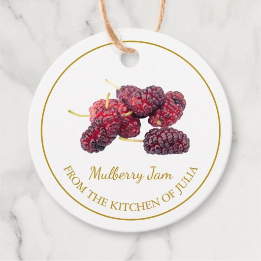 Eenvoudige zelfgemaakte Mulberry Jam Hang Label (Voorkant)