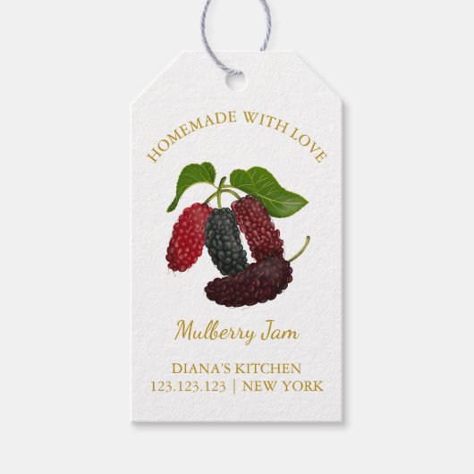 Eenvoudige Zelfgemaakte Mulberry Jam Hang Label l Cadeaulabel (Voorkant)