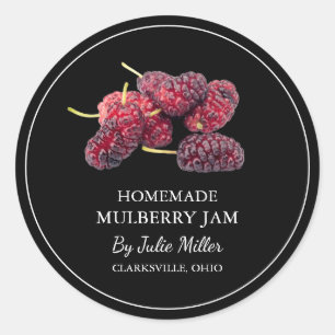 Eenvoudige zelfgemaakte Mulberry Jam Label