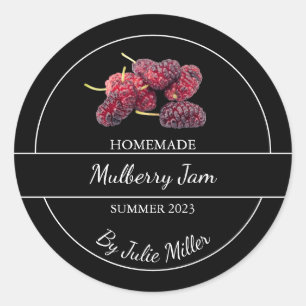Eenvoudige zelfgemaakte Mulberry Jam Label