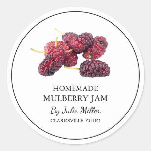 Eenvoudige zelfgemaakte Mulberry Jam Label