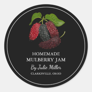 Eenvoudige zelfgemaakte Mulberry Jam Label