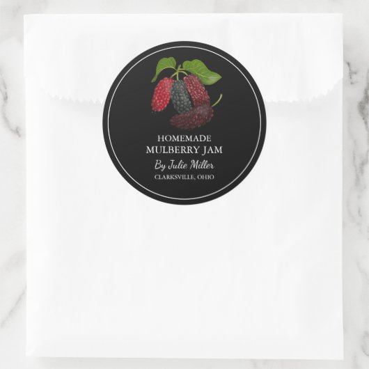Eenvoudige zelfgemaakte Mulberry Jam Label (Tas)
