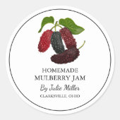 Eenvoudige zelfgemaakte Mulberry Jam Label (Voorkant)