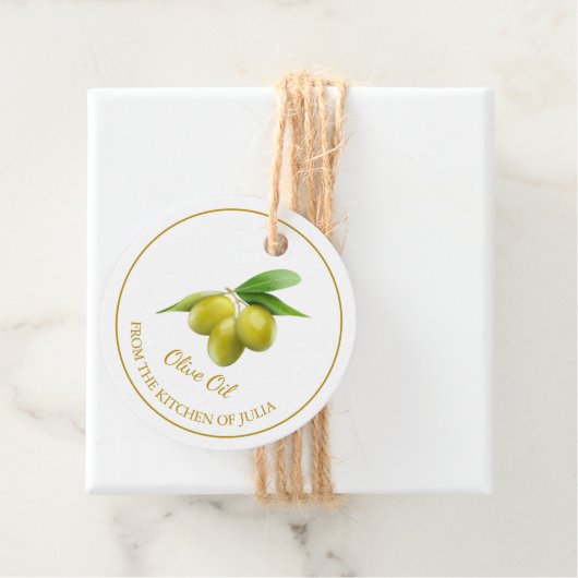 Eenvoudige zelfgemaakte Olijfolie Hang Label (In situ)