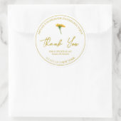 Eenvoudige zelfgemaakte paardenbloem siroop dank u ronde sticker (Tas)