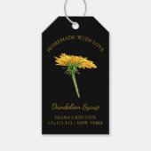 Eenvoudige zelfgemaakte paardenbloem siroop hangen cadeaulabel (Voorkant)