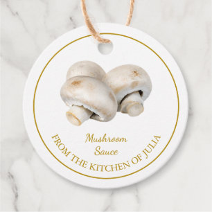 Eenvoudige zelfgemaakte paddenstoelensaus Hang Lab Bedankjes Labels