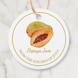 Eenvoudige zelfgemaakte Papaya Jam Hang Label l Wi