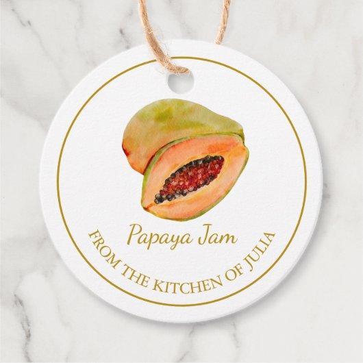 Eenvoudige zelfgemaakte Papaya Jam Hang Label l Wi (Voorkant)