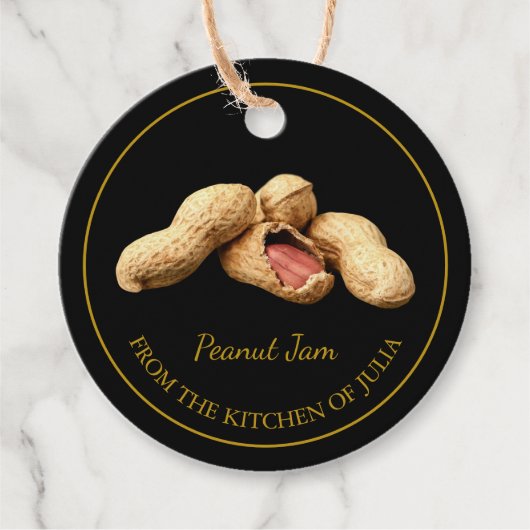 Eenvoudige zelfgemaakte Peanut Jam Hang Label (Voorkant)