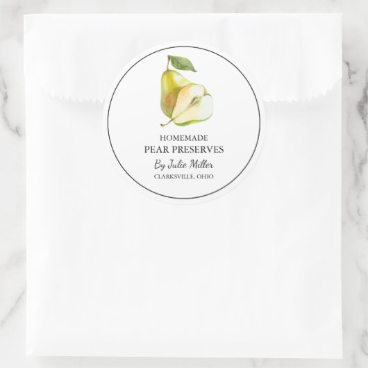 Eenvoudige zelfgemaakte peer behoudt label (Tas)