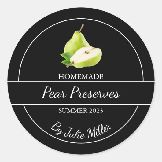 Eenvoudige zelfgemaakte peer behoudt label (Voorkant)