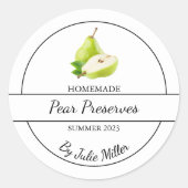 Eenvoudige zelfgemaakte peer behoudt label (Voorkant)