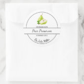 Eenvoudige zelfgemaakte peer behoudt label (Tas)