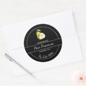Eenvoudige zelfgemaakte peer behoudt label zwart (Envelop)