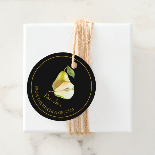 Eenvoudige zelfgemaakte peer jam hang Label l zwar (In situ)