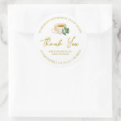 Eenvoudige zelfgemaakte pepermunt thee bedankt lab ronde sticker (Tas)