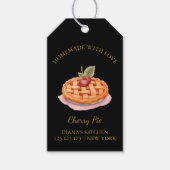 Eenvoudige Zelfgemaakte Pie Hang Label l Zwart Cadeaulabel (Voorkant)