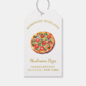 Eenvoudige Zelfgemaakte Pizza Hang Label l Wit Cadeaulabel (Voorkant)