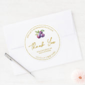 Eenvoudige zelfgemaakte Plum Jam Dank u Label (Envelop)