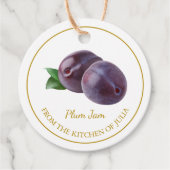 Eenvoudige zelfgemaakte Plum Jam Hang Label (Voorkant)