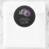 Eenvoudige zelfgemaakte pruim behoudt label (Tas)