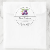 Eenvoudige zelfgemaakte pruim behoudt label (Tas)