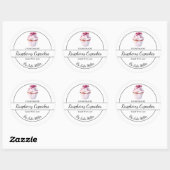 Eenvoudige zelfgemaakte Raspberry Cupcakes Label (Vel)