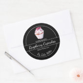 Eenvoudige zelfgemaakte Raspberry Cupcakes Label (Envelop)