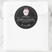 Eenvoudige zelfgemaakte Raspberry Cupcakes Label (Tas)