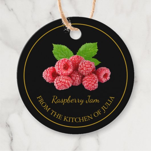 Eenvoudige zelfgemaakte Raspberry Jam Hang Label (Voorkant)