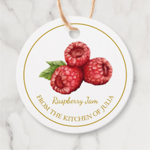 Eenvoudige zelfgemaakte Raspberry Jam Hang Label l
