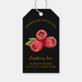 Eenvoudige zelfgemaakte Raspberry Jam Hang Label L Cadeaulabel