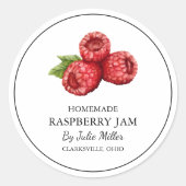 Eenvoudige zelfgemaakte Raspberry Jam Label (Voorkant)