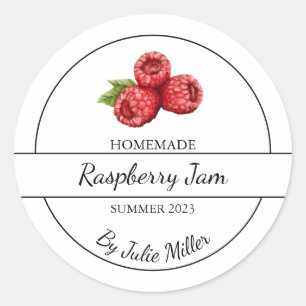 Eenvoudige zelfgemaakte Raspberry Jam Label