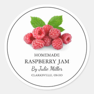 Eenvoudige zelfgemaakte Raspberry Jam Label