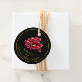 Eenvoudige zelfgemaakte rode bessen Jam Hang Label (In situ)